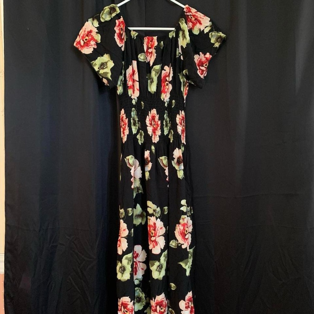 black floral sundress